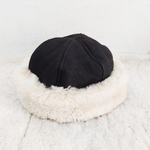 Gorro Couro Borda Pele - Imagem 2